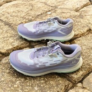 Salamon ultra glide purple and green hiking sneakers women’s size 9